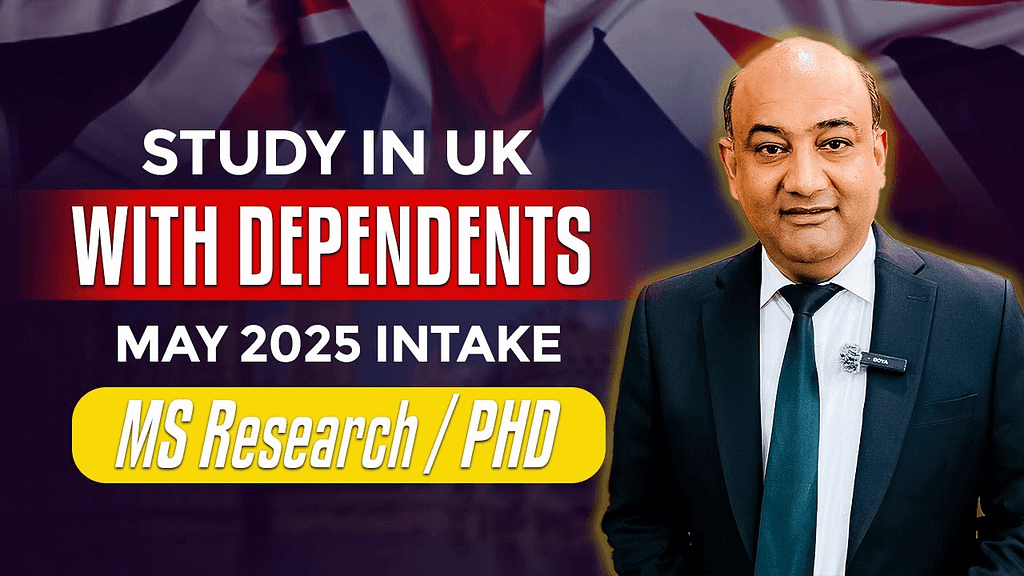 Study in the UK with Dependants: May 2025 Intake – MS Research & PhD Opportunities